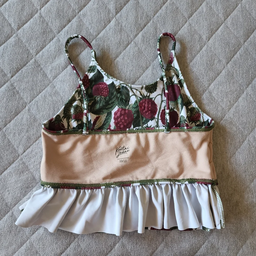 Kortni Jeane Girls Raspberry Peplum Top 10/11‎